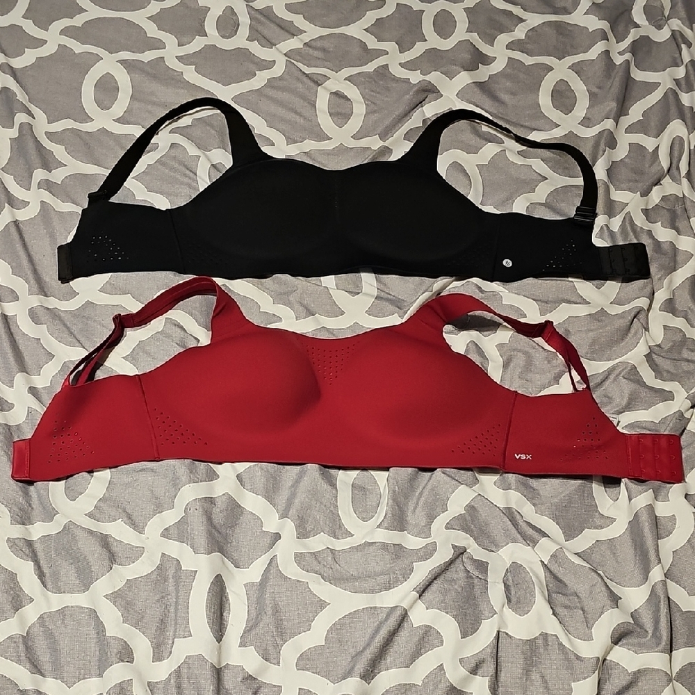 Victoria's Secret Black and Red Bra Set